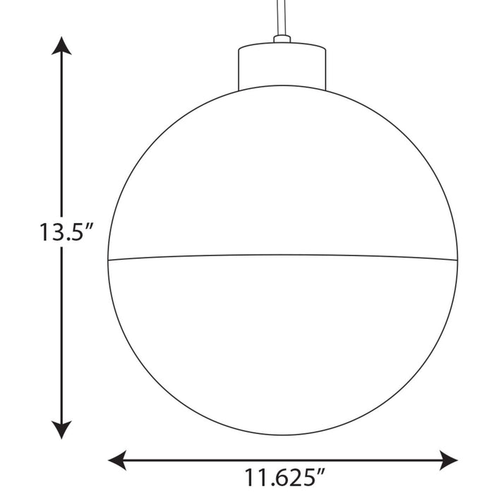 Progress Lighting Globe LED Collection Brushed Nickel One-Light LED Pendant 3000K (P500148-009-30)