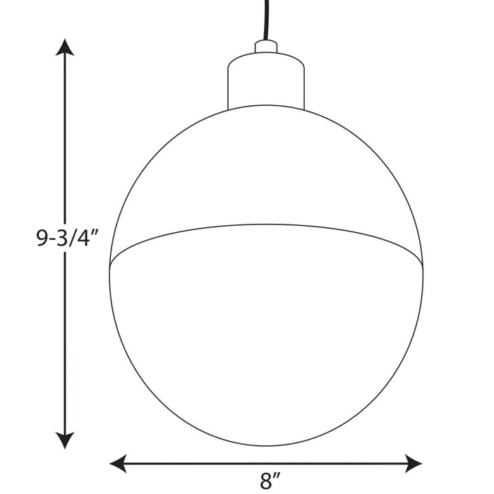 Progress Lighting Globe LED Collection One-Light LED Pendant 3000K (P500147-009-30)