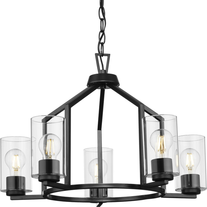 Progress Lighting Goodwin Collection 60W Five-Light Chandelier Matte Black (P400316-31M)