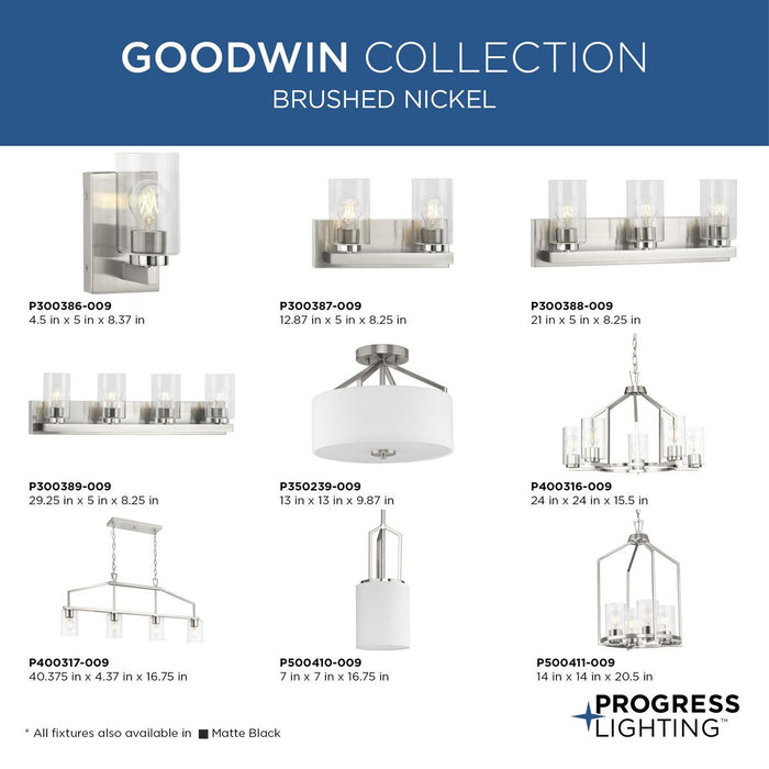 Progress Lighting Goodwin Collection 60W Four-Light Foyer Brushed Nickel (P500411-009)