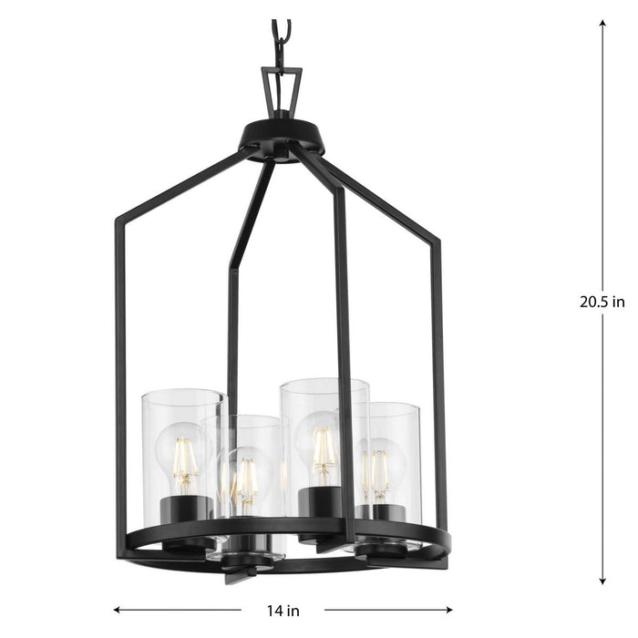 Progress Lighting Goodwin Collection 60W Four-Light Foyer Matte Black (P500411-31M)