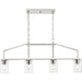 Progress Lighting Goodwin Collection 60W Four-Light Linear Chandelier Brushed Nickel (P400317-009)