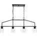 Progress Lighting Goodwin Collection 60W Four-Light Linear Chandelier Matte Black (P400317-31M)