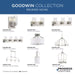 Progress Lighting Goodwin Collection 60W One-Light Mini-Pendant Brushed Nickel (P500410-009)