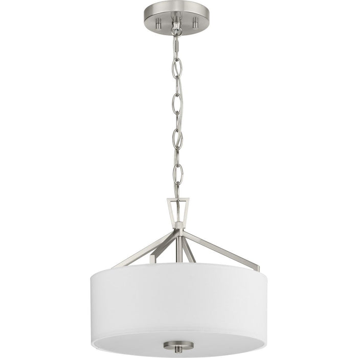 Progress Lighting Goodwin Collection 60W Two-Light Semi-Flush Mount Convertible Brushed Nickel (P350239-009)