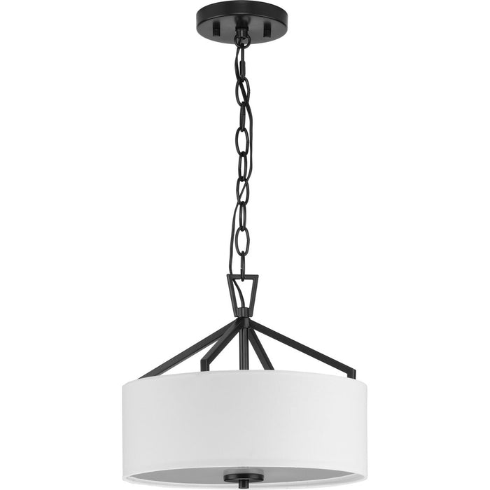 Progress Lighting Goodwin Collection 60W Two-Light Semi-Flush Mount Convertible Matte Black (P350239-31M)