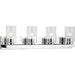 Progress Lighting Goodwin Collection Four-Light Polished Chrome Modern Vanity Light With Clear Glass (P300389-015)