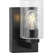Progress Lighting Goodwin Collection One-Light Matte Black Modern Vanity Light With Clear Glass (P300386-31M)