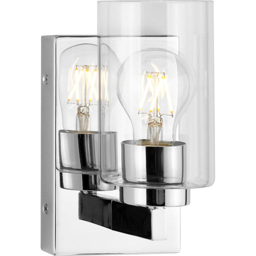Progress Lighting Goodwin Collection One-Light Polished Chrome Modern Vanity Light With Clear Glass (P300386-015)