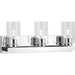 Progress Lighting Goodwin Collection Three-Light Polished Chrome Modern Vanity Light With Clear Glass (P300388-015)