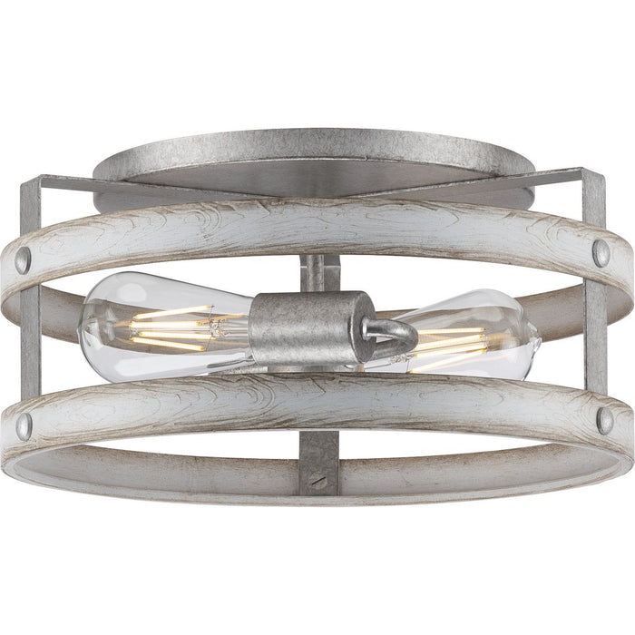 Progress Lighting Gulliver Collection 2 Light 60W Medium Base Flush Mount Close To Ceiling Fixture (P350169-141)