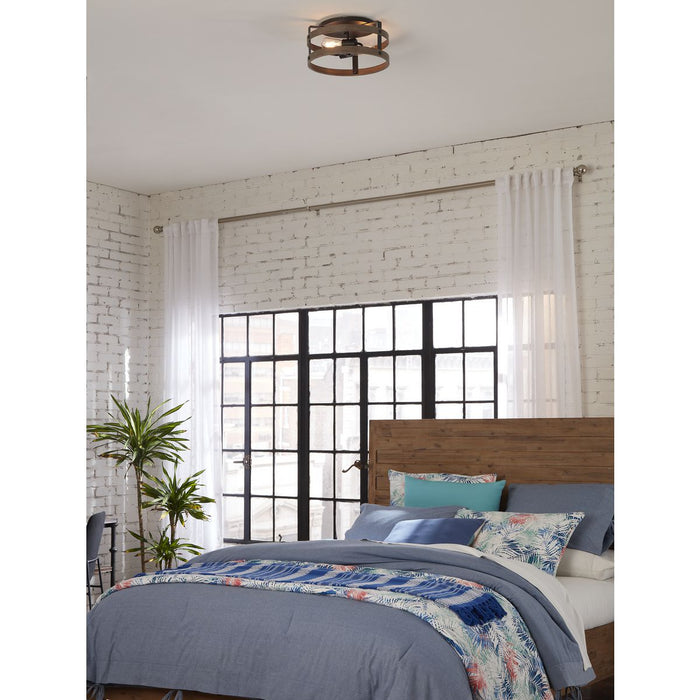 Progress Lighting Gulliver Collection 2 Light 60W Medium Base Flush Mount Close To Ceiling Fixture (P350169-143)