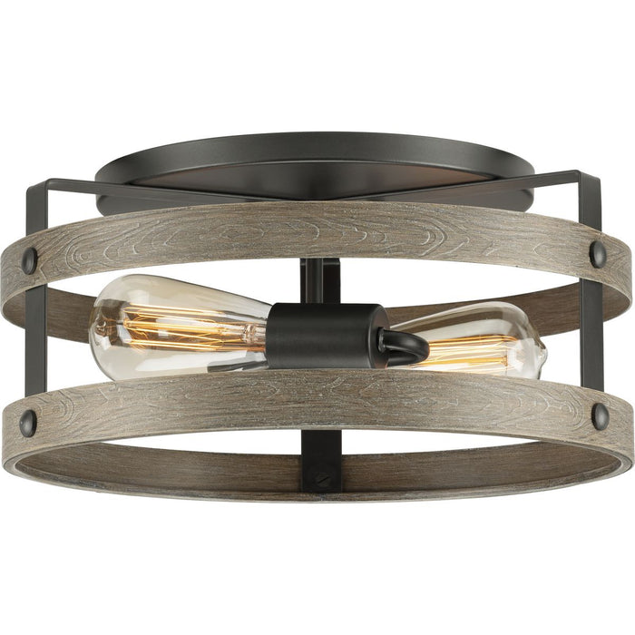 Progress Lighting Gulliver Collection 2 Light 60W Medium Base Flush Mount Close To Ceiling Fixture (P350169-143)