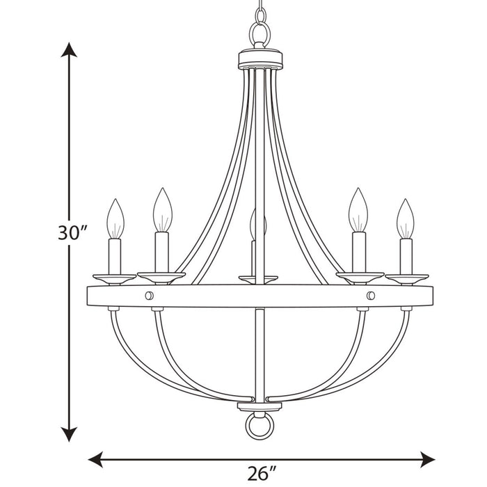 Progress Lighting Gulliver Collection Five-Light Chandelier (P400158-143)