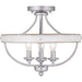 Progress Lighting Gulliver Collection Four-Light 14-1/4 Inch Semi-Flush Convertible (P350117-141)