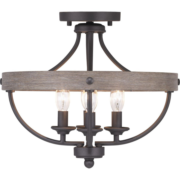 Progress Lighting Gulliver Collection Four-Light 14-1/4 Inch Semi-Flush Convertible (P350117-143)