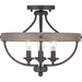 Progress Lighting Gulliver Collection Four-Light 14-1/4 Inch Semi-Flush Convertible (P350117-143)