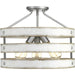 Progress Lighting Gulliver Collection Three-Light 17 Inch Semi-Flush Convertible (P350049-141)