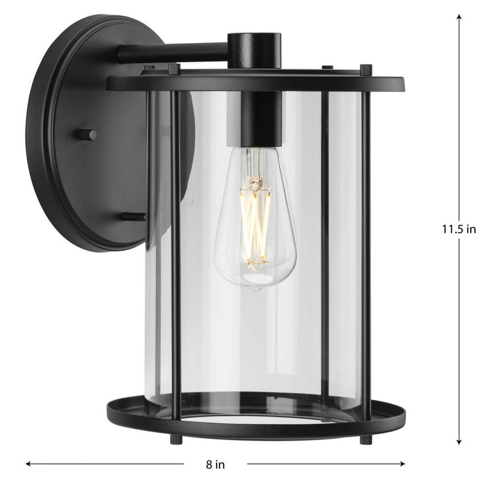 Progress Lighting Gunther Collection 100W One-Light Wall Lantern Matte Black (P560058-31M)