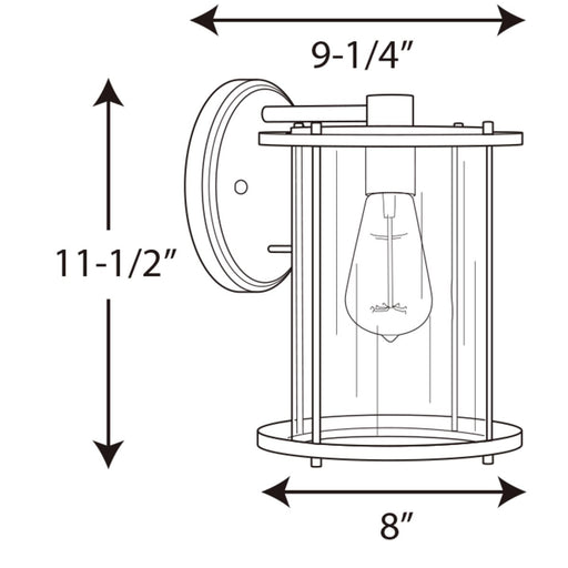 Progress Lighting Gunther Wall Large Lantern (P560058-020)