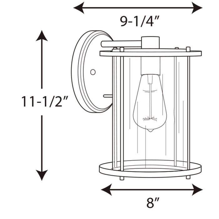 Progress Lighting Gunther Wall Large Lantern (P560058-020)