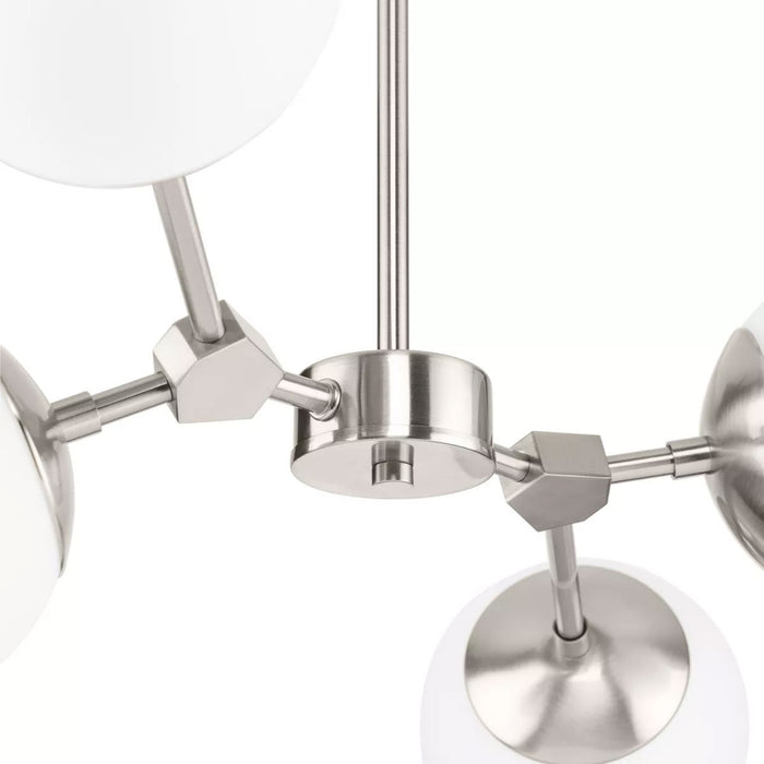 Progress Lighting Haas Collection 60W Four-Light Chandelier Brushed Nickel (P400307-009)