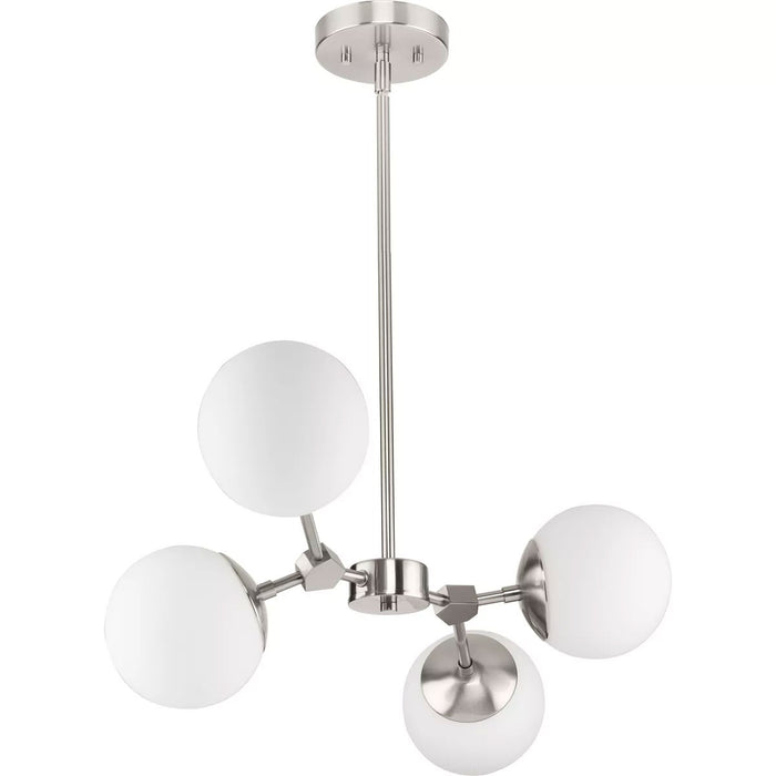 Progress Lighting Haas Collection 60W Four-Light Chandelier Brushed Nickel (P400307-009)