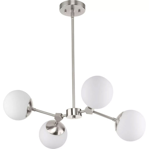 Progress Lighting Haas Collection 60W Four-Light Chandelier Brushed Nickel (P400307-009)