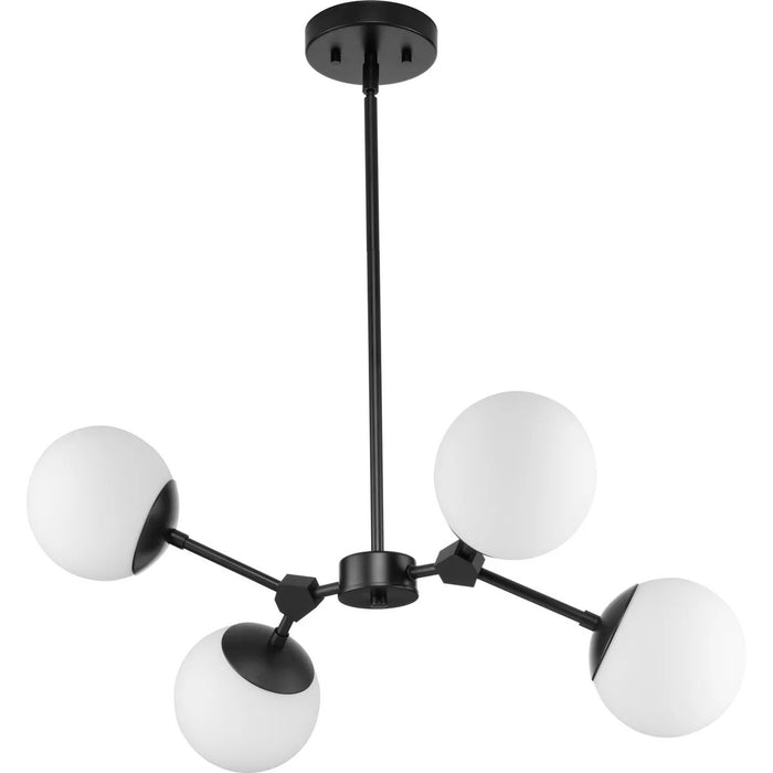 Progress Lighting Haas Collection 60W Four-Light Chandelier Matte Black (P400307-31M)