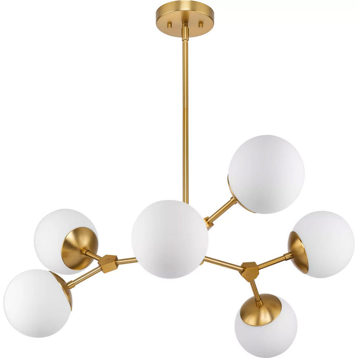 Progress Lighting Haas Collection 60W Six-Light Chandelier Brushed Bronze (P400308-109)