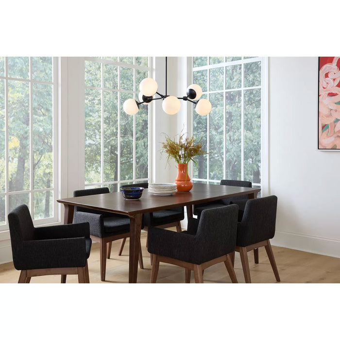 Progress Lighting Haas Collection 60W Six-Light Chandelier Matte Black (P400308-31M)