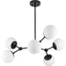 Progress Lighting Haas Collection 60W Six-Light Chandelier Matte Black (P400308-31M)