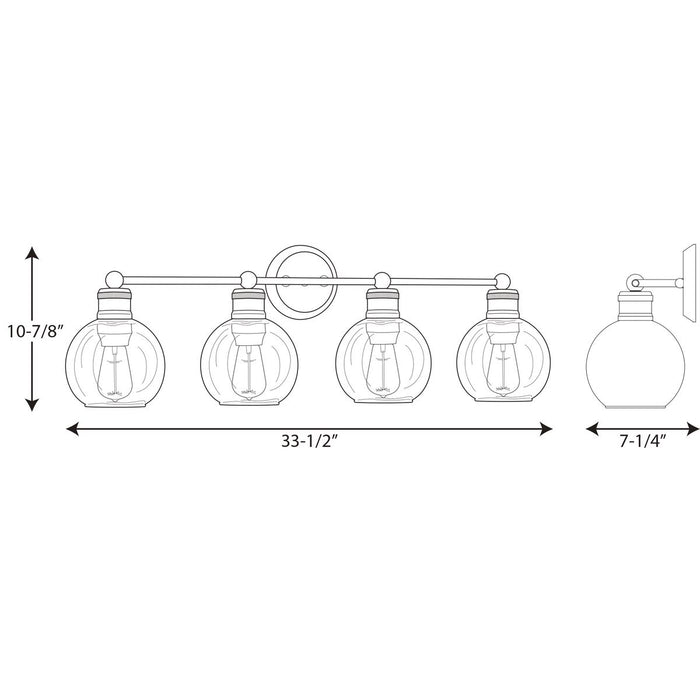 Progress Lighting Hansford Collection Four-Light Bath And Vanity (P300052-104)