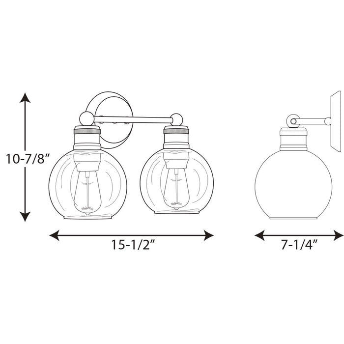 Progress Lighting Hansford Collection Two-Light Bath And Vanity (P300050-104)