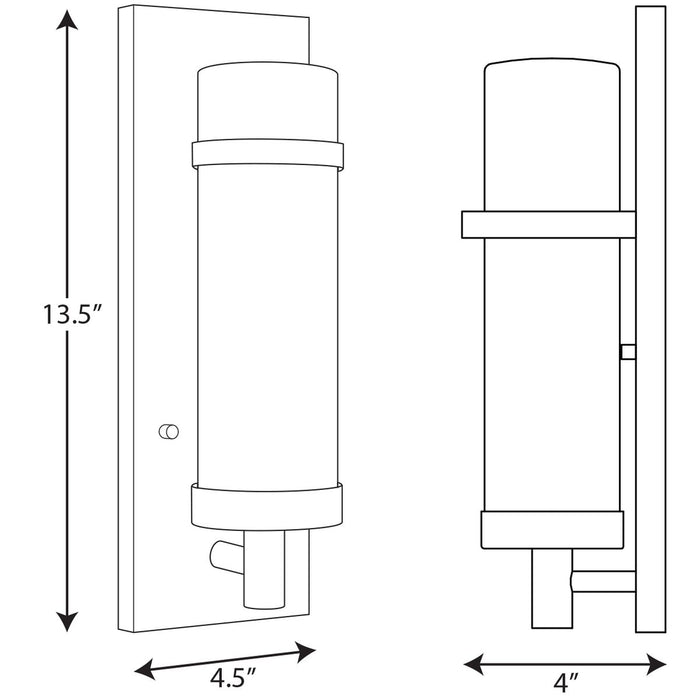 Progress Lighting Hartwick Collection Black One-Light Wall Sconce (P710087-031)