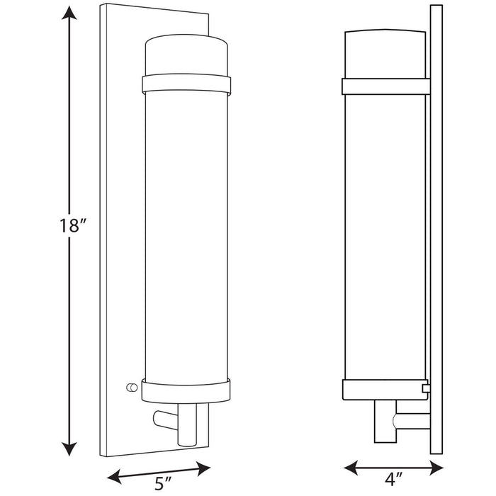 Progress Lighting Hartwick Collection Brushed Nickel One-Light Wall Sconce (P710088-009)