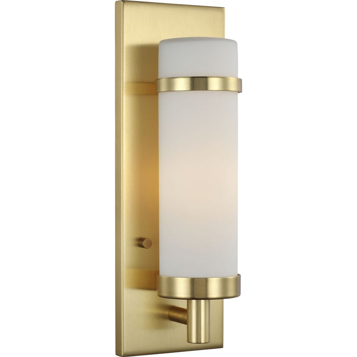 Progress Lighting Hartwick Collection Satin Brass One-Light Wall Sconce (P710087-012)