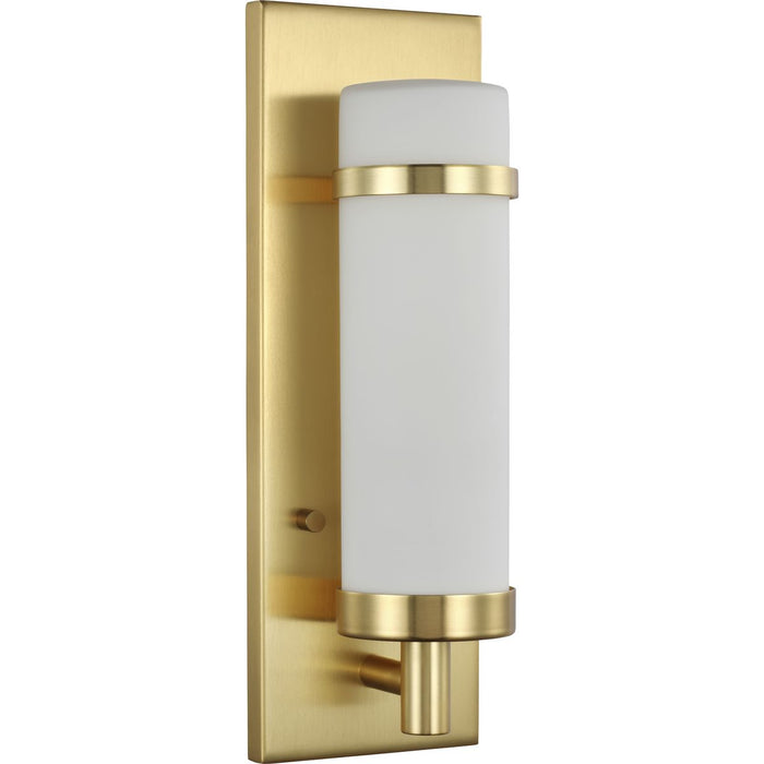 Progress Lighting Hartwick Collection Satin Brass One-Light Wall Sconce (P710087-012)