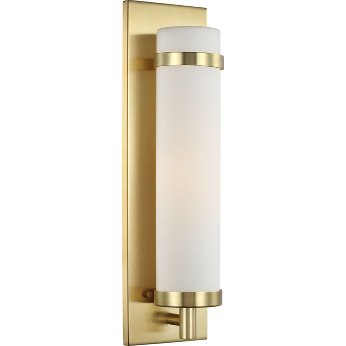 Progress Lighting Hartwick Collection Satin Brass One-Light Wall Sconce (P710088-012)