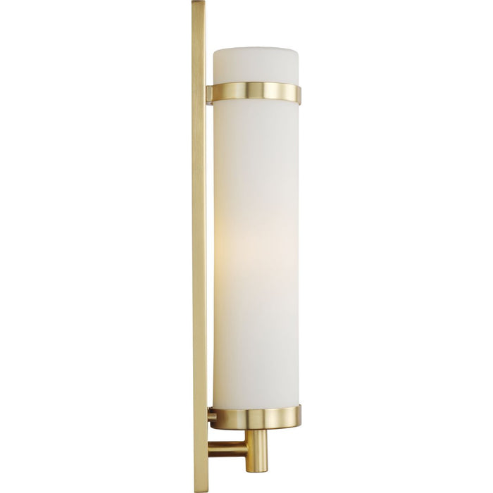 Progress Lighting Hartwick Collection Satin Brass One-Light Wall Sconce (P710088-012)