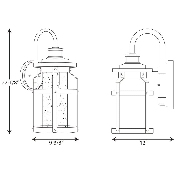 Progress Lighting Haslett Collection One-Light Large Wall Lantern (P560096-031)