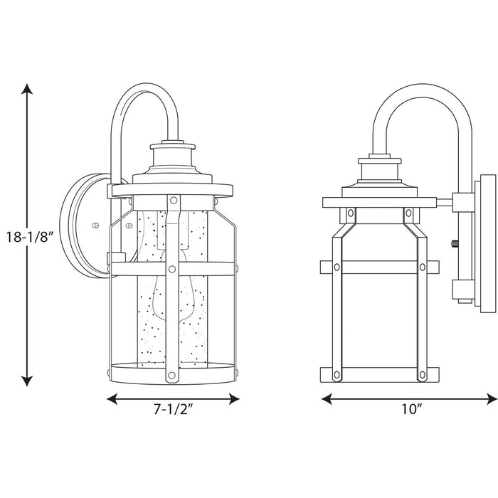 Progress Lighting Haslett Collection One-Light Medium Wall Lantern (P560095-031)