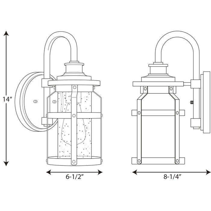 Progress Lighting Haslett Collection One-Light Small Wall Lantern (P560094-103)