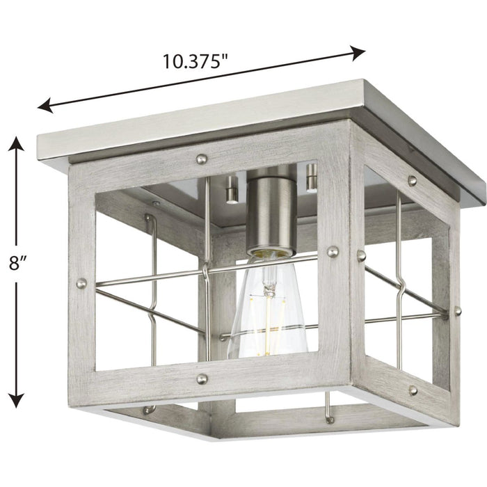 Progress Lighting Hedgerow Collection 1 Light 60W Medium Base Flush Mount Close To Ceiling Fixture (P350197-009)