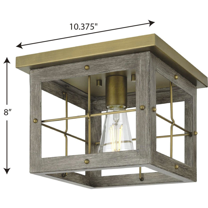Progress Lighting Hedgerow Collection 1 Light 60W Medium Base Flush Mount Close To Ceiling Fixture (P350197-175)