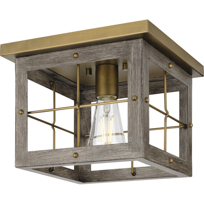 Progress Lighting Hedgerow Collection 1 Light 60W Medium Base Flush Mount Close To Ceiling Fixture (P350197-175)