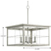 Progress Lighting Hedgerow Collection 4 Light 60W Candelabra Base Chandelier (P400253-009)