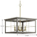 Progress Lighting Hedgerow Collection 4 Light 60W Candelabra Base Chandelier (P400253-175)