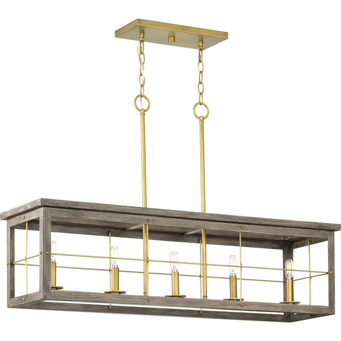 Progress Lighting Hedgerow Collection 5 Light 60W Candelabra Base Island Fixture (P400254-175)
