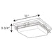 Progress Lighting Helm Collection One-Light 11 Inch LED Flush Mount 3000K (P3447-0930K9)